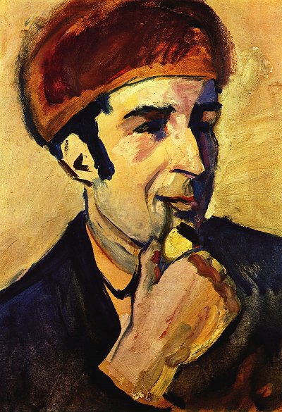 Portrait des Franz Marc von Franz Marc als Kunstdruck auf Leinwand