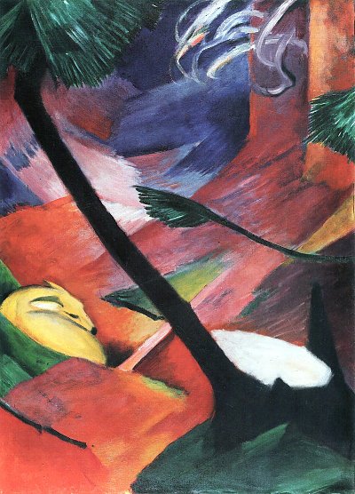 Reh im Walde 2 von Franz Marc als Kunstdruck auf Leinwand