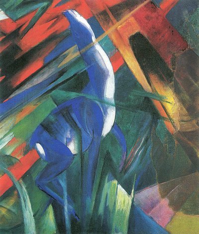 Tierschicksale Detail von Franz Marc als Kunstdruck auf Leinwand