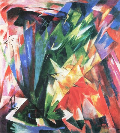 Voegel von Franz Marc als Kunstdruck auf Leinwand
