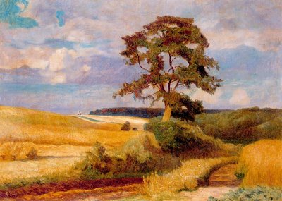 Landweg von Franz Bunke als Kunstdruck auf Leinwand