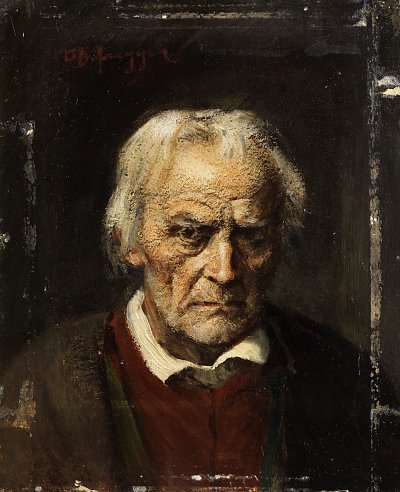 Portrait eines alten Mannes von Franz-Defregger als Kunstdruck auf Leinwand