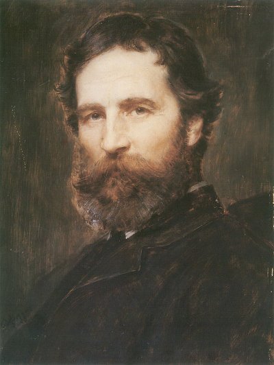 Selbstportrait von Franz-Defregger als Kunstdruck auf Leinwand