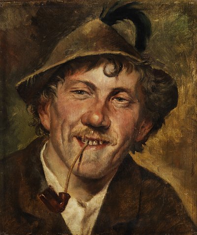 Tiroler Bauer von Franz Defregger als Kunstdruck auf Leinwand