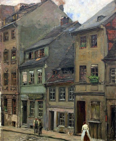 Parochialstrasse von Franz Skarbina als Kunstdruck auf Leinwand