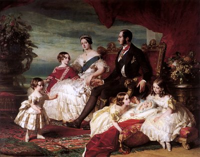 Die königliche Familie von Franz Xaver Winterhalter als Kunstdruck auf Leinwand