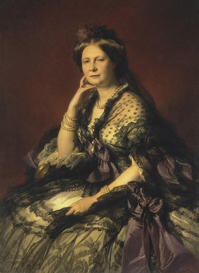 Elena Pavlovna von Franz Xaver Winterhalter als Kunstdruck auf Leinwand