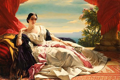 Leonilla Prinzessin von Sayn von Franz Xaver Winterhalter als Kunstdruck auf Leinwand