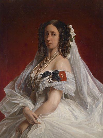 Marie von Sachsen Weimar von Franz Xaver Winterhalter als Kunstdruck auf Leinwand