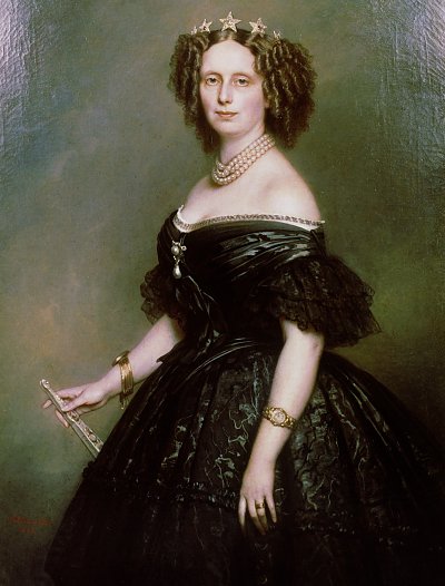 Portrait der Königin Sophie der Niederlanden von Franz-Xaver-Winterhalter als Kunstdruck auf Leinwand