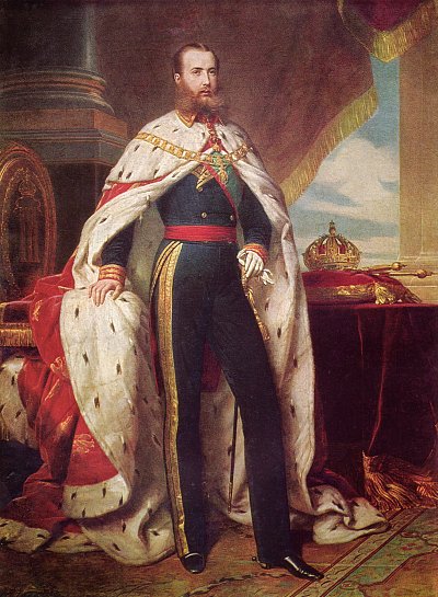 Portrait von Maximilian I von Mexiko von Franz-Xaver-Winterhalter als Kunstdruck auf Leinwand