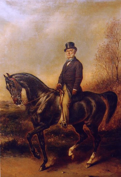 Reiterportrait von Francois Adolphe Akermann von Franz-Xaver-Winterhalter als Kunstdruck auf Leinwand