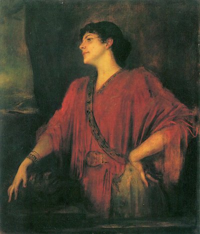 Mary Lindpaintner als Salome von Franz von Lenbach als Kunstdruck auf Leinwand