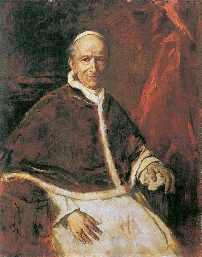 Papst Leo XIII von Franz von Lenbach als Kunstdruck auf Leinwand