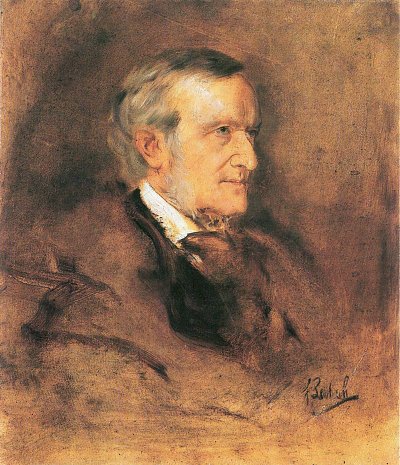 Richard Wagner von Franz von Lenbach als Kunstdruck auf Leinwand