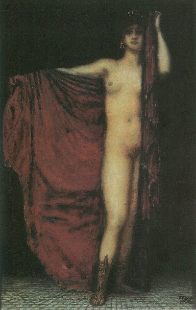 Phryne von Franz-von-Stuck als Kunstdruck auf Leinwand