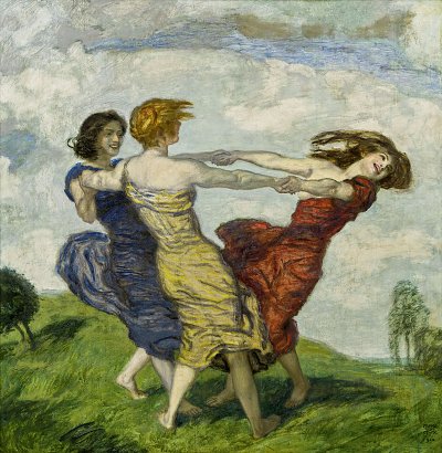 Ringelreihen von Franz-von-Stuck als Kunstdruck auf Leinwand