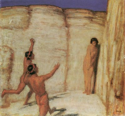 Wettlauf von Franz-von-Stuck als Kunstdruck auf Leinwand