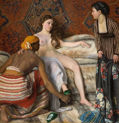 La Toilette von Frederic Bazille als Kunstdruck auf Leinwand