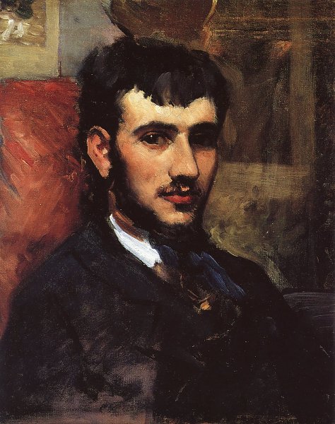 Kunstdruck Portrait of Renoir 1867 von Frederic Bazille als Leinwandbild