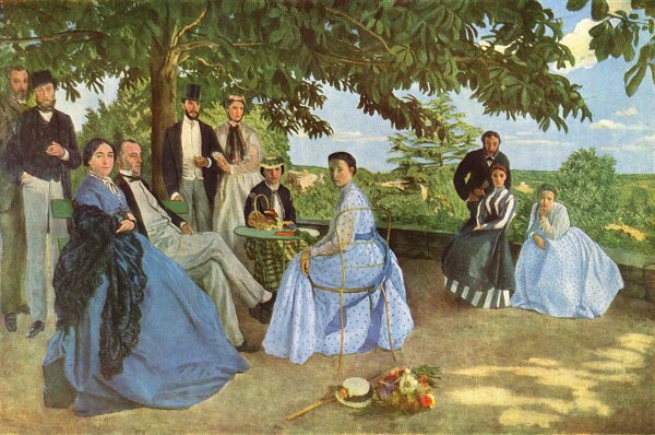 Kunstdruck Riunione familiare von Frederic Bazille als Leinwandbild