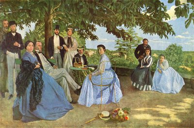 Riunione familiare von Frederic Bazille als Kunstdruck auf Leinwand