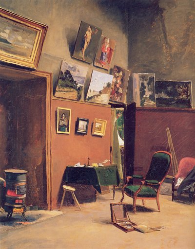 Studio in the rue de Furstenberg von Frederic Bazille als Kunstdruck auf Leinwand