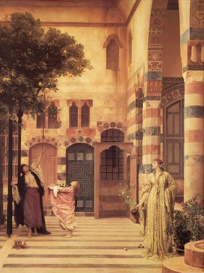 Altstadt von Damaskus von Frederic-Leighton als Kunstdruck auf Leinwand