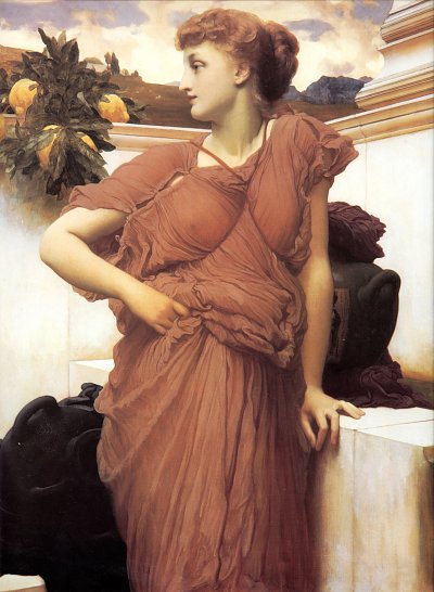 Am Brunnen von Frederic-Leighton als Kunstdruck auf Leinwand