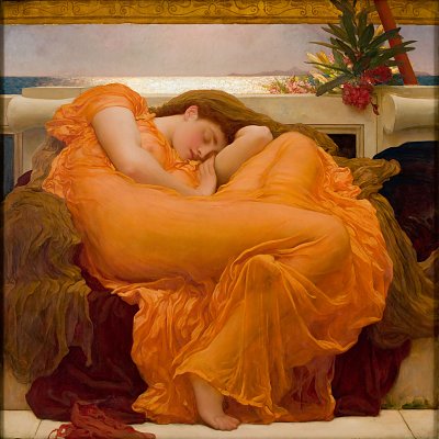June in Flammen von Frederic Leighton als Kunstdruck auf Leinwand