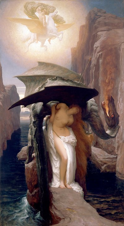 Perseus und Andromeda von Frederic Leighton als Kunstdruck auf Leinwand