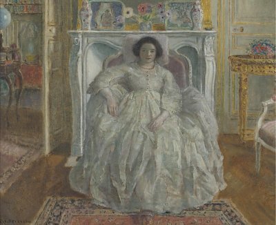 Altmodisches Gewand von Frederick Carl Frieseke als Kunstdruck auf Leinwand