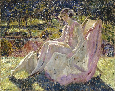 Sonnenbad von Frederick Carl Frieseke als Kunstdruck auf Leinwand