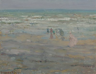 Strand auf Korsika von Frederick Carl Frieseke als Kunstdruck auf Leinwand
