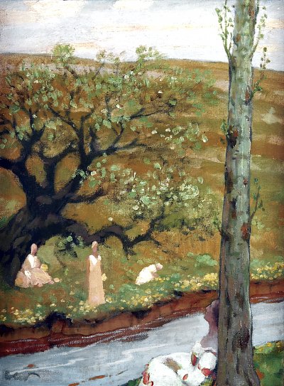 Im Frühling von Fritz Erler als Kunstdruck auf Leinwand