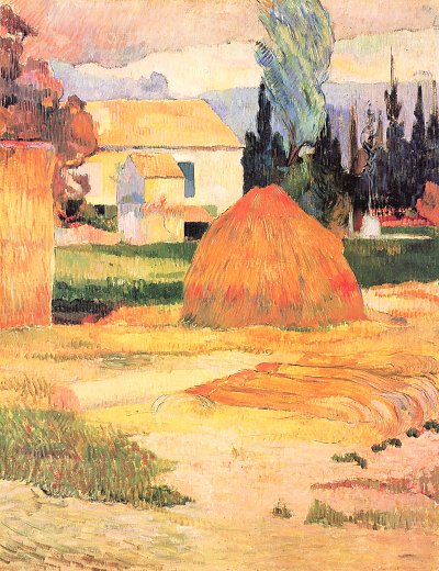 Bauernhaus in Arles von Gauguin als Kunstdruck auf Leinwand