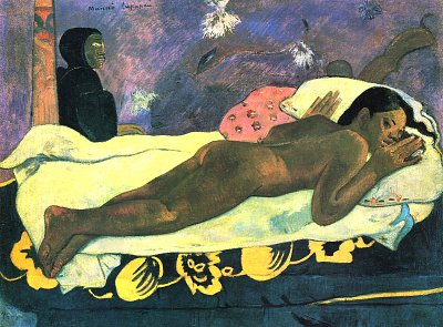 Der Geist derToten wacht von Gauguin als Kunstdruck auf Leinwand