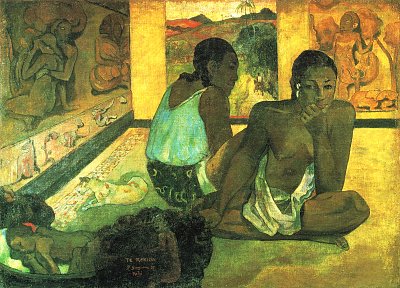 Der Traum Te rerioa von Gauguin als Kunstdruck auf Leinwand