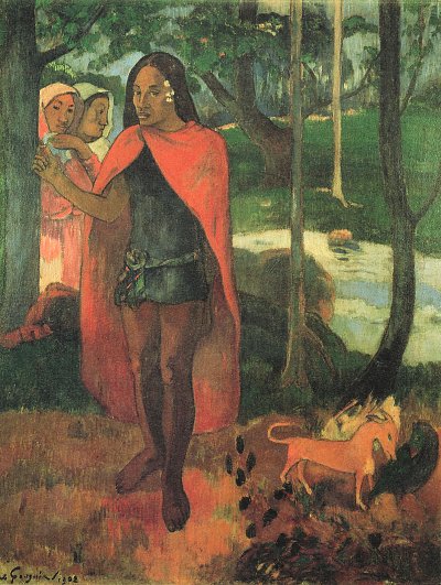 Der Zauberer von Hiva Oa von Gauguin als Kunstdruck auf Leinwand