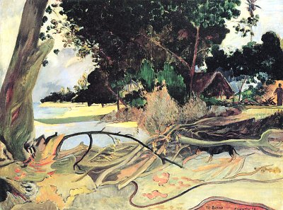 Der dicke Baum Te burao von Paul Gauguin als Kunstdruck auf Leinwand