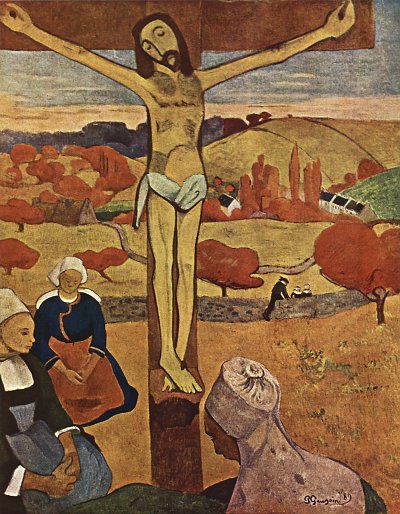 Der gelbe Christus von Gauguin als Kunstdruck auf Leinwand