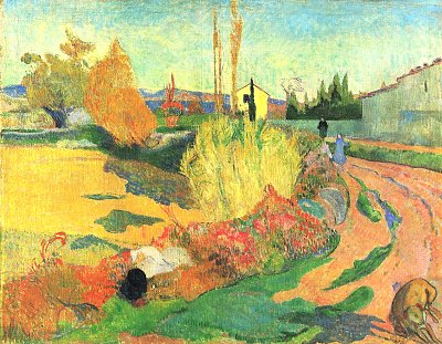 Die Mas von Arles von Gauguin als Kunstdruck auf Leinwand