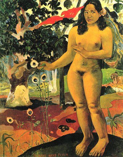 Herrliches Land Te nave nave fenua von Paul Gauguin als Kunstdruck auf Leinwand