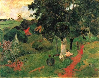 Kommen und Gehen von Paul Gauguin als Kunstdruck auf Leinwand