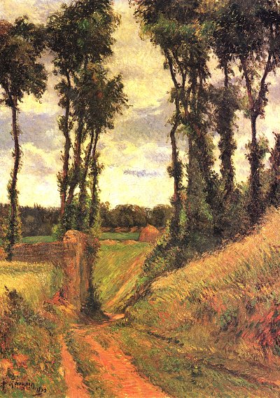 Pappeln von Gauguin als Kunstdruck auf Leinwand