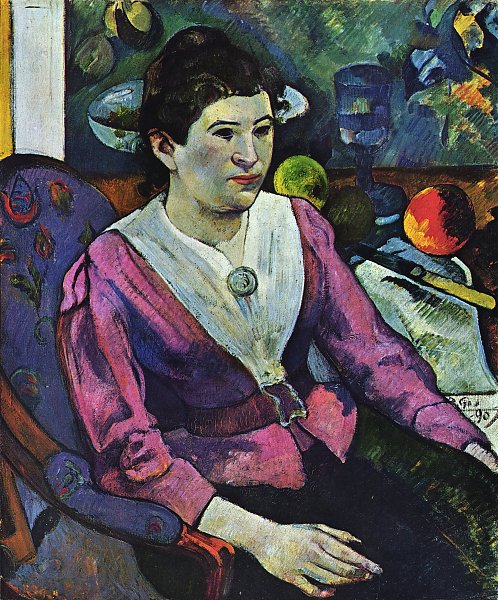Kunstdruck Portrait der Marie Derrien Lagadu von Paul Gauguin als Leinwandbild