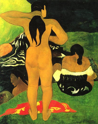Tahiterinnen am Strand von Paul Gauguin als Kunstdruck auf Leinwand