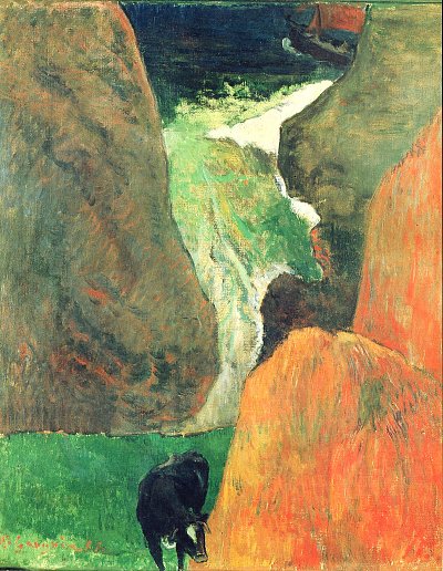 Ueber dem Abgrund von Gauguin als Kunstdruck auf Leinwand