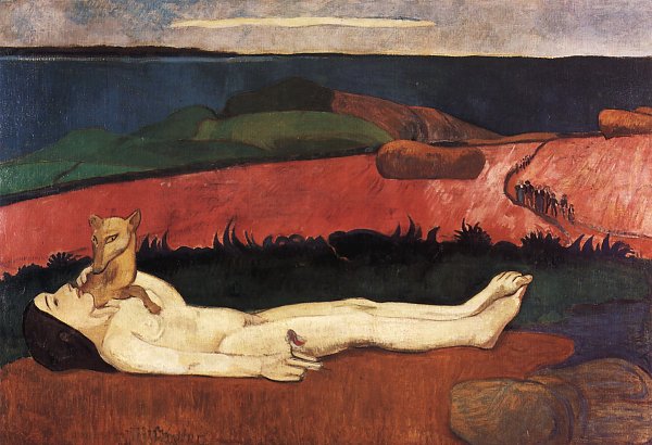 Kunstdruck Verlust der Jungfraeulichkeit von Paul Gauguin als Leinwandbild