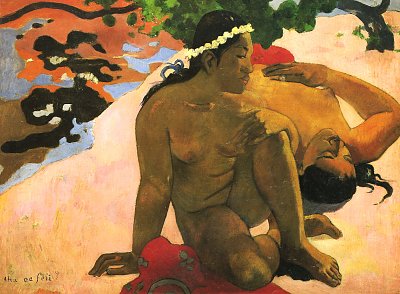 Wie bist du eifersuechtig von Gauguin als Kunstdruck auf Leinwand